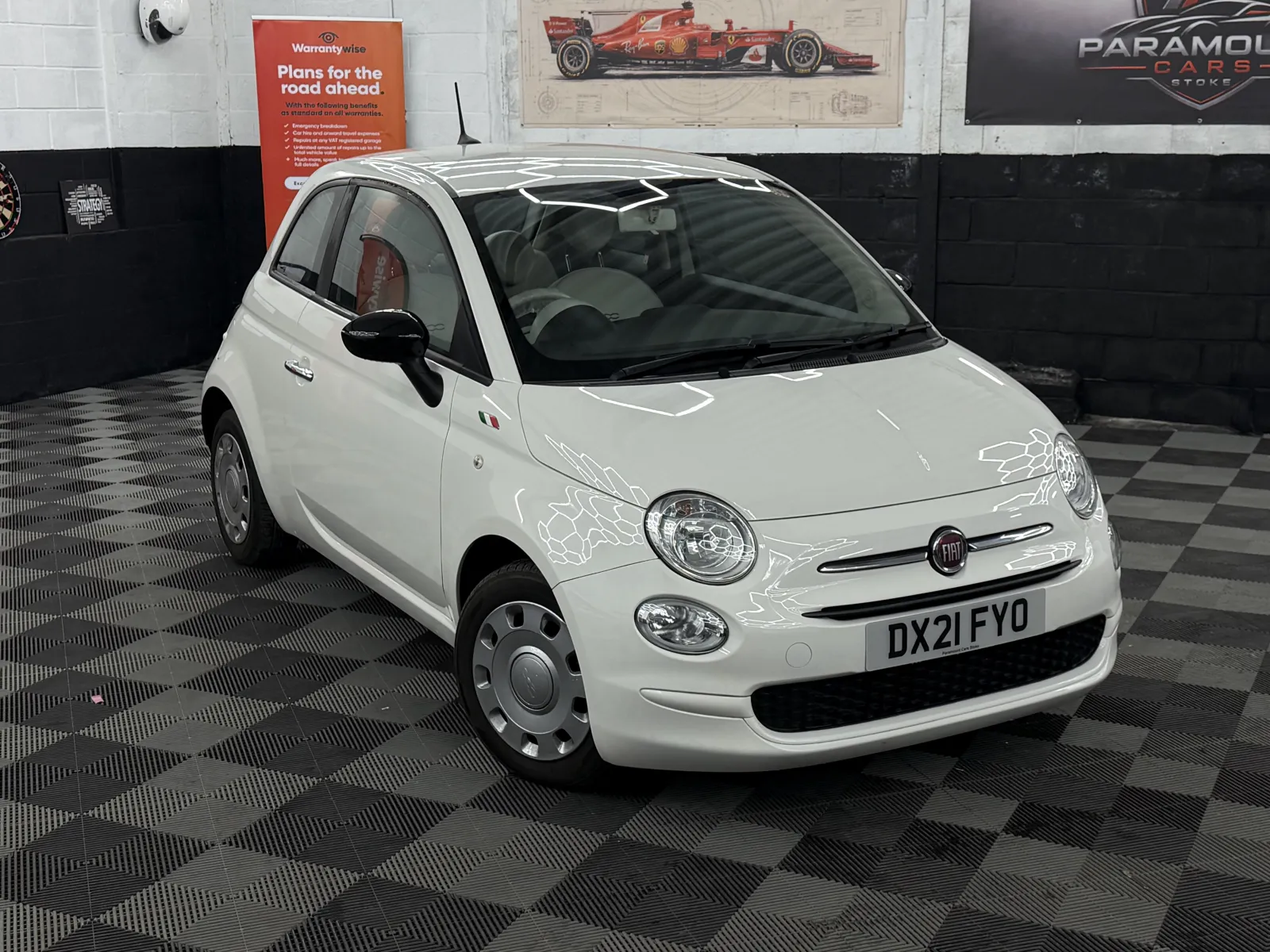 2021 Fiat 500 Automatic in Pearl White