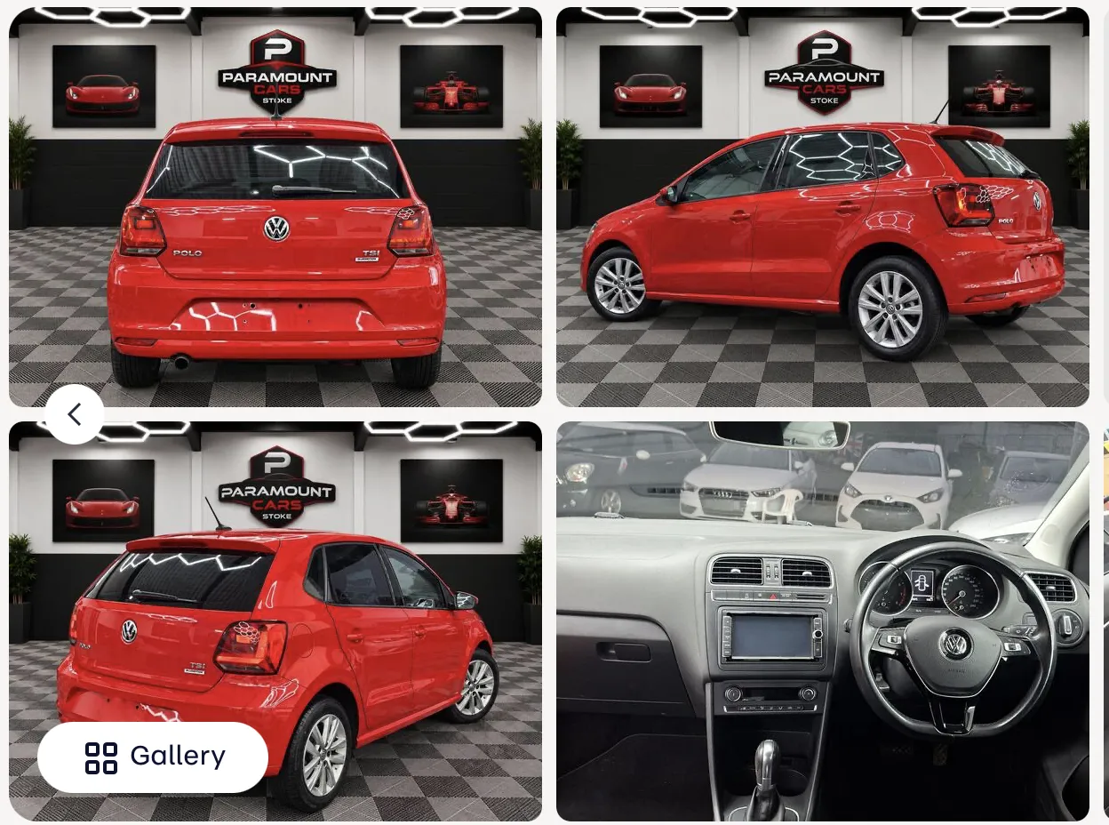 2017 Volkswagen 1.2 TSI BlueMotion Tech Match Euro 6 5DR in Red, photo 2
