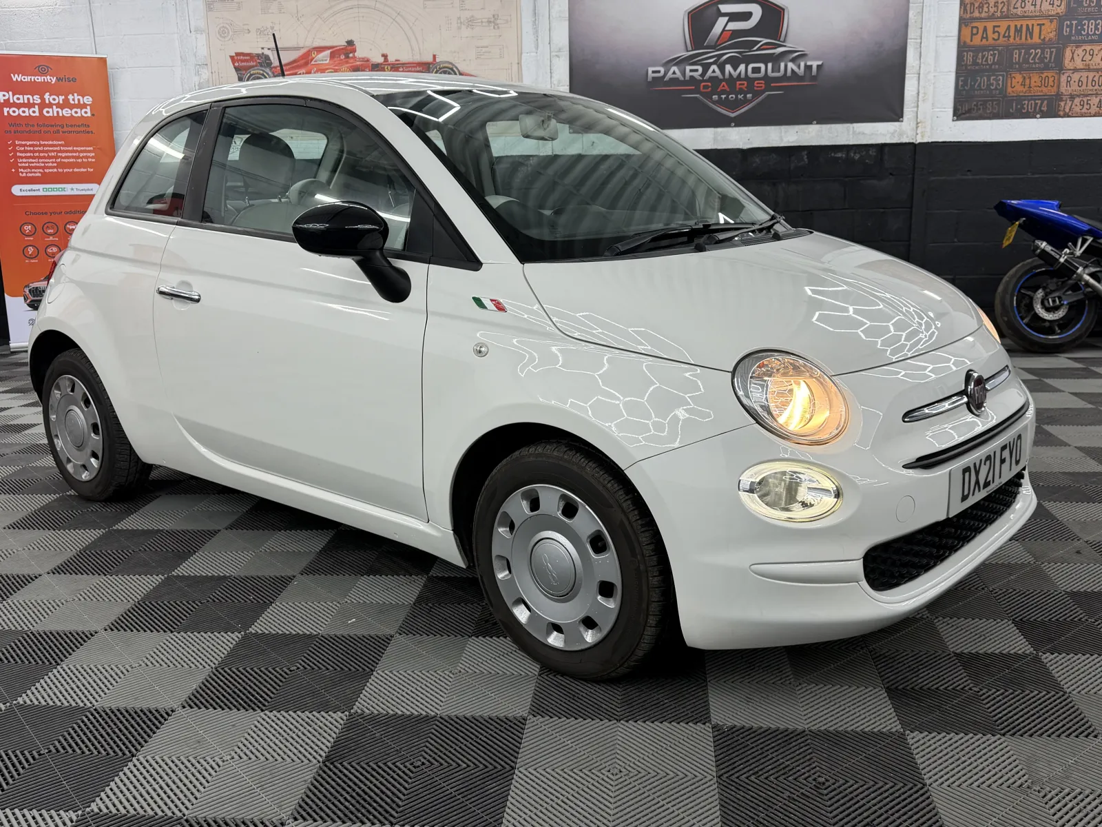 2021 Fiat 500 Automatic in Pearl White, photo 14