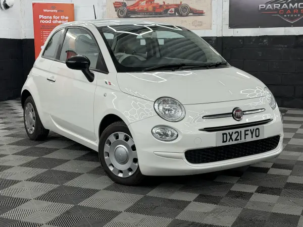 2021 Fiat 500 Automatic in Pearl White, photo 2